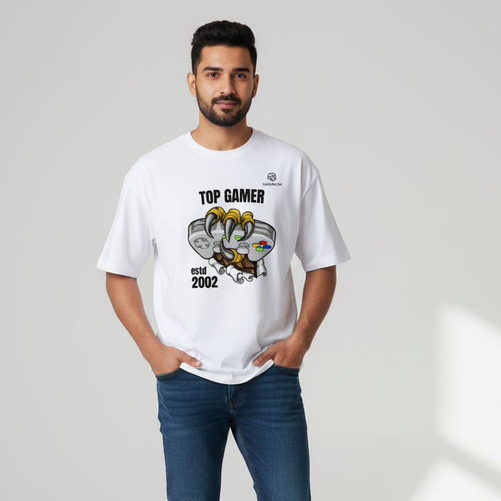 Top Gamer | Unisex Oversized T-Shirt | WarpRush